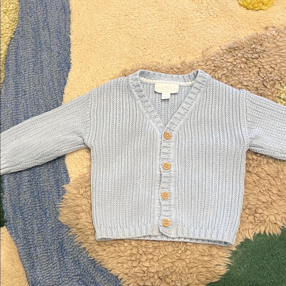 Cozy Blue Knit Kids Sweater